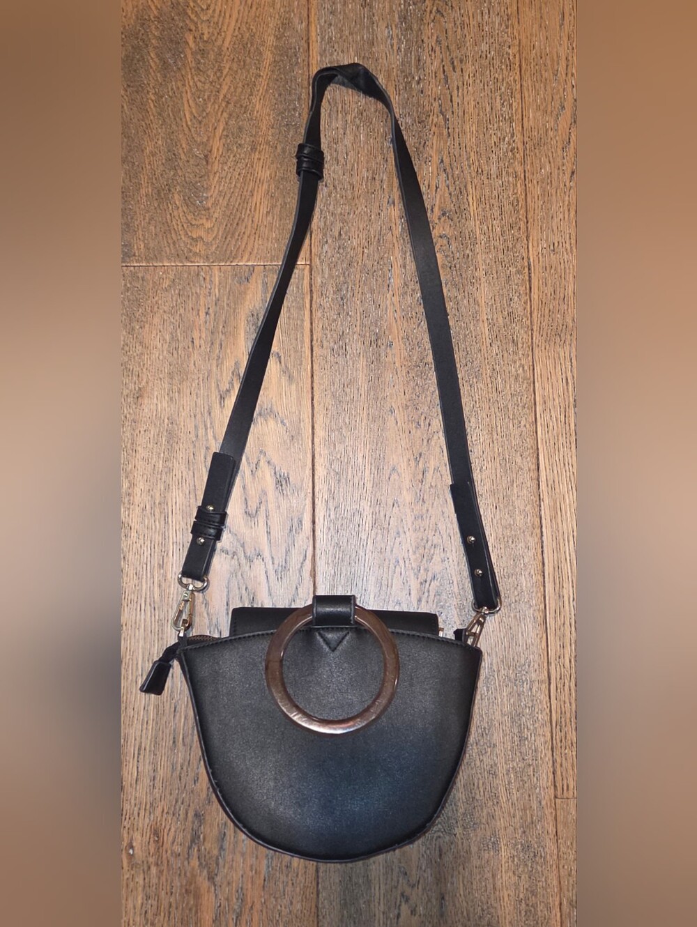 Top Shop - Gigi Ring Shoulder Bag (8.5"W x 6"H) - Adjustable Strap